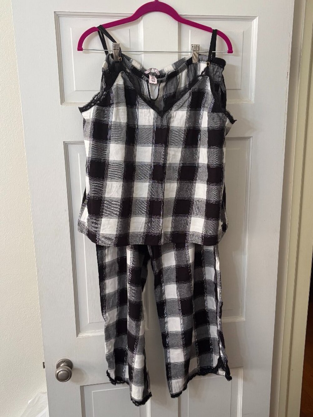 Victoria's Secret Checkered Pajama Set XL
